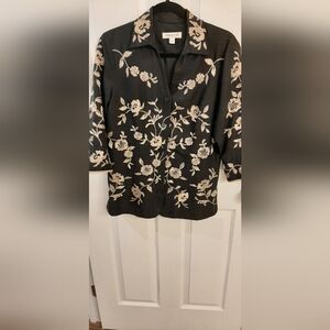 Cold water Creek Black Silk Blend Jacket